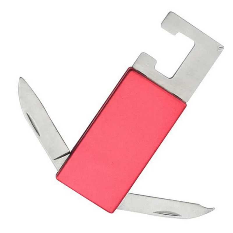 Wholesale aluminum handle folding keychain multifunction pocket card knife