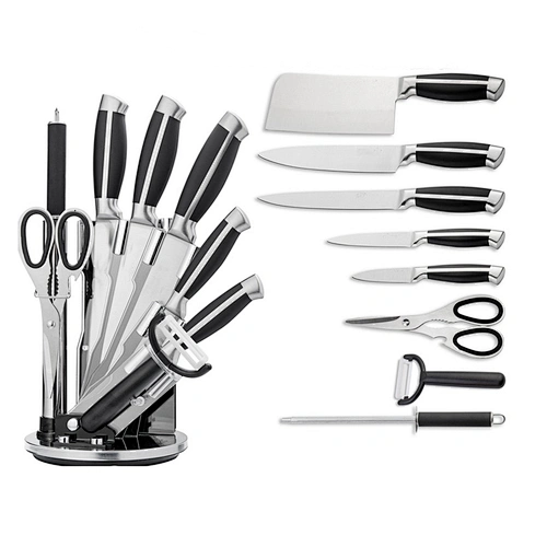 Best Gift 9 pieces Stainless Steel Kitchen Knife Set with Acrylic Stand