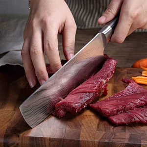 Amazon hot sale Kitchen Cleaver Butcher knife  with pakka wood  Handle