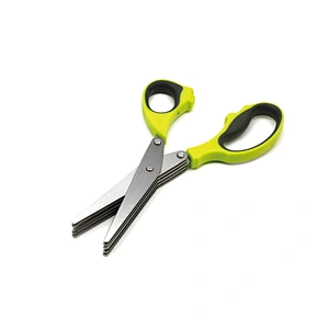 Kitchen Scissors with 5 Blade Herb Scissors and Soft Grip Rubber Handles