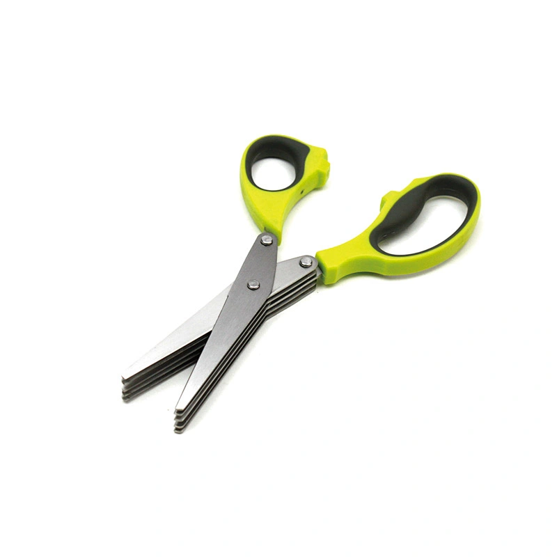 Kitchen Scissors with 5 Blade Herb Scissors and Soft Grip Rubber Handles