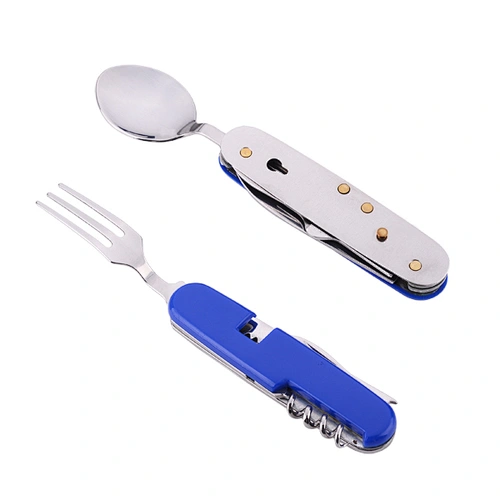 Utensils Multifunction Travel Cutlery Set With Case Colorful Reusable For Camping Travel