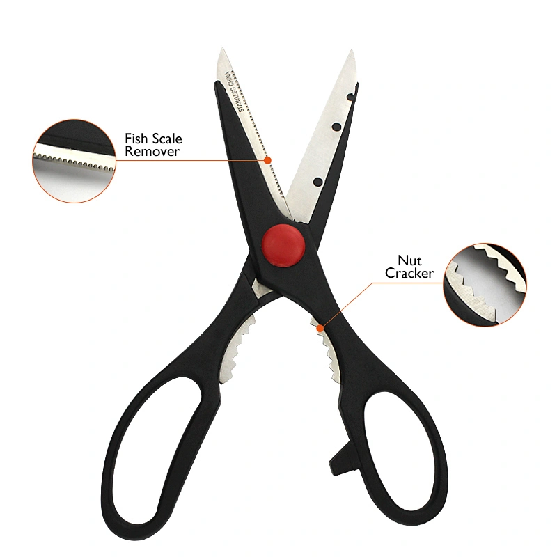 Heavy duty stainless steel multipurpose utility kitchen scissors