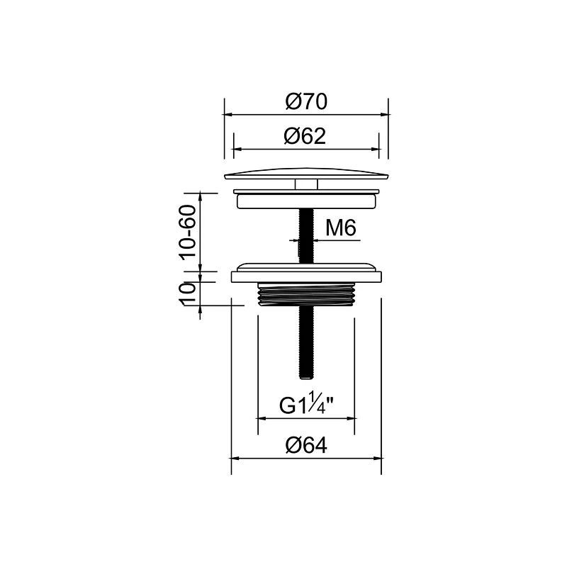 Waste for wash basin with free over flow