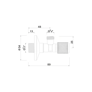 Ceramic cartridge angle valve with filter