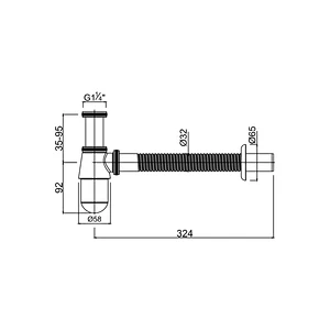 Contmporary square bottle trap