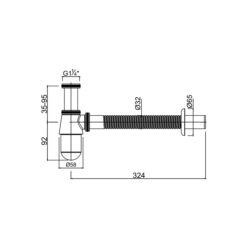 Contmporary square bottle trap