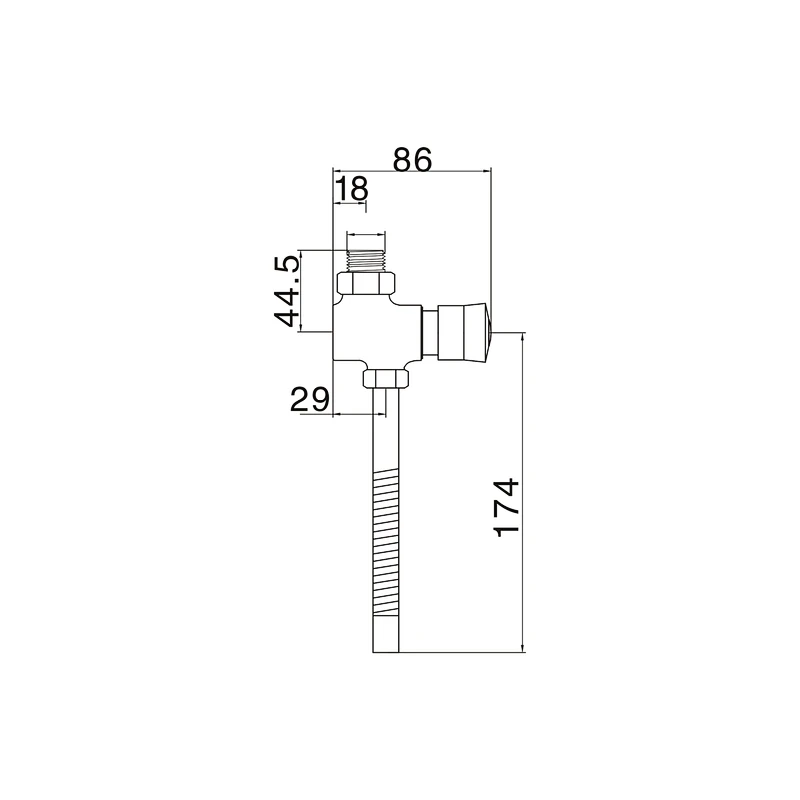 Push button flush valve
