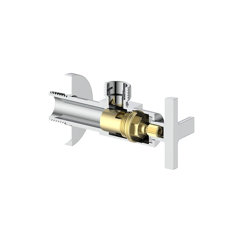 Ceramic cartridge anglevalve