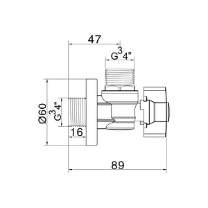 Ball angle valve