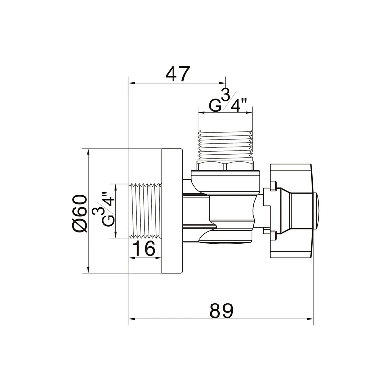 Ball angle valve