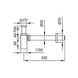 Contmporary square bottle trap