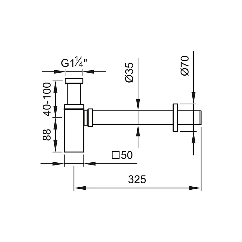 Contmporary square bottle trap