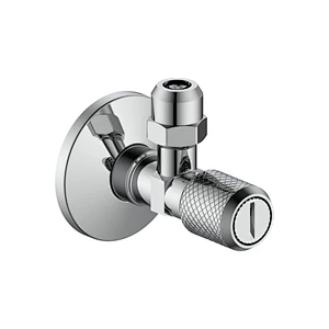 Ceramic cartridge angle valve with filter