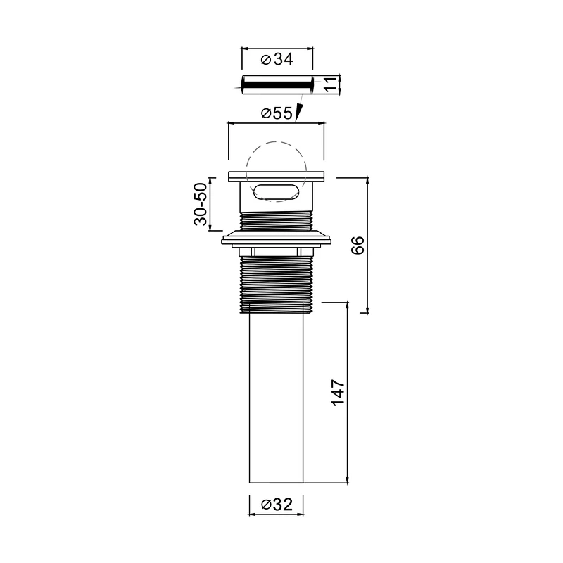 Rotating cover wash basin waste