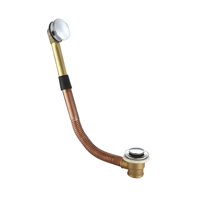 Brass bath waste copper corrugated hose