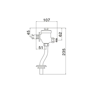 Push button flush valve