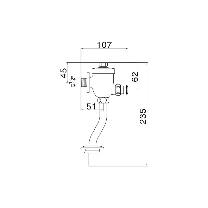 Push button flush valve