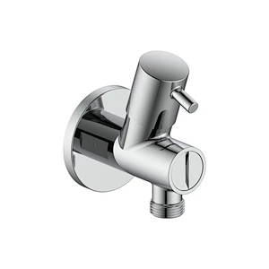 Ceramic cartridge angle valve with filter