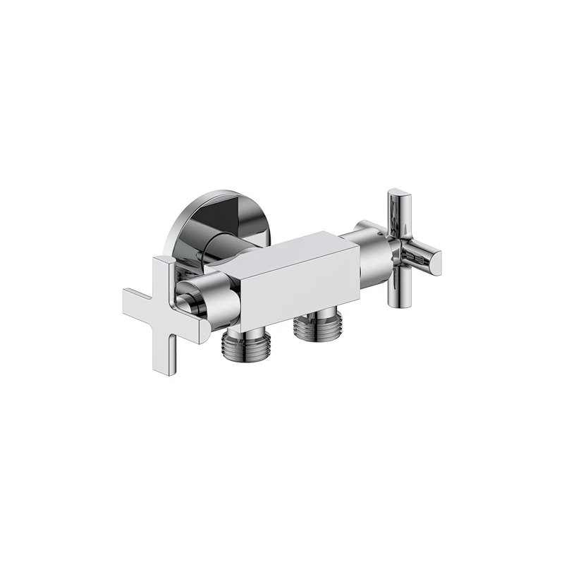 Ceramic cartridge angle valve