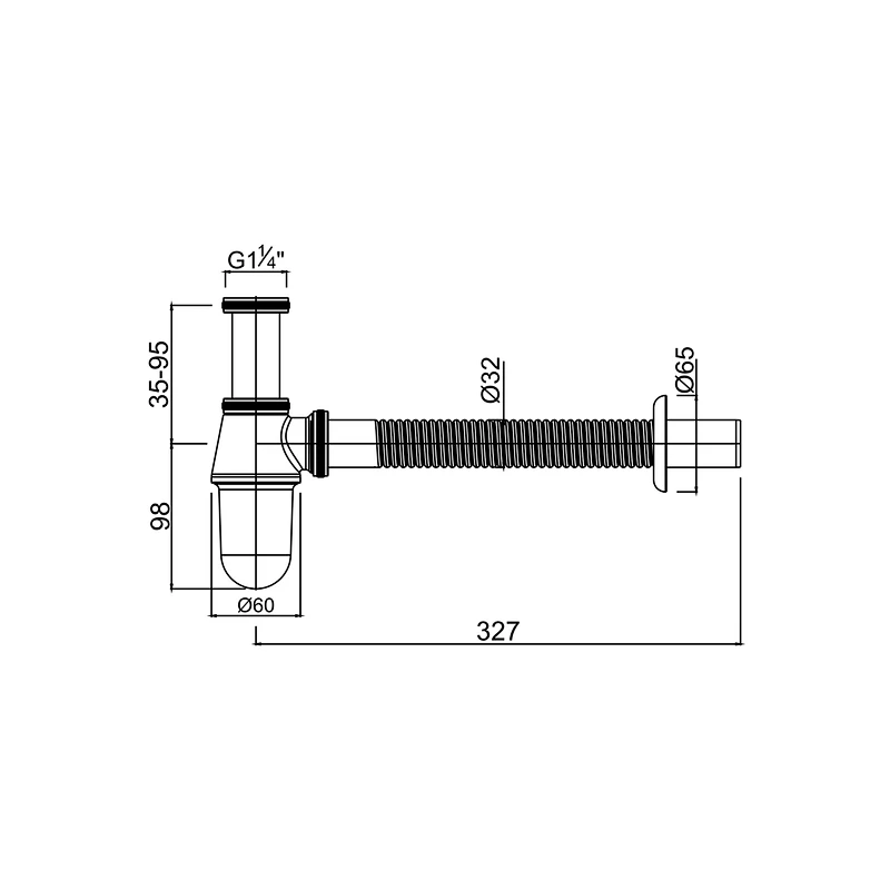 Contmporary square bottle trap