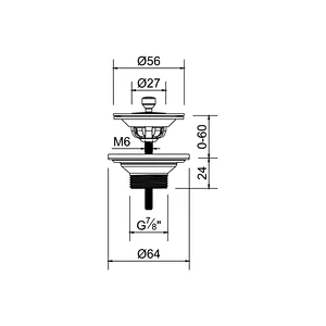 Plug wash basin waste