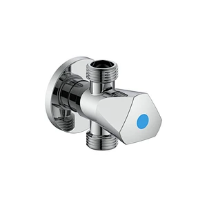 Ceramic cartridge double outlet angle valve