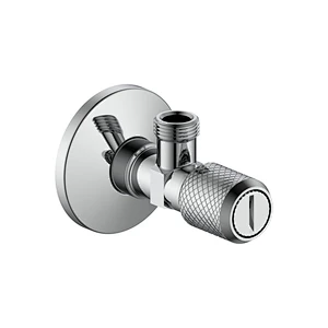 Ceramic cartridge angle valve with filter