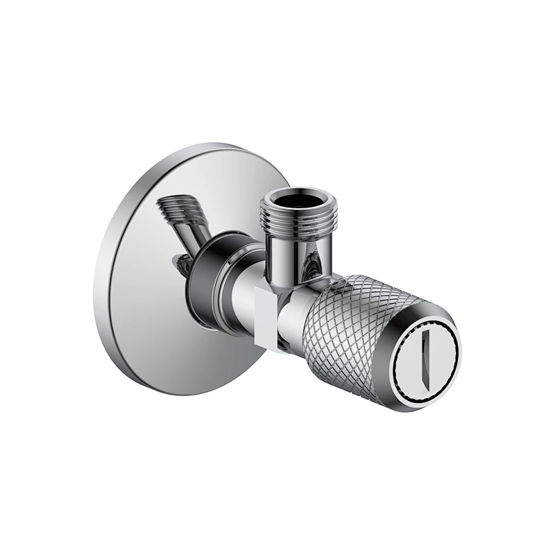Ceramic cartridge angle valve with filter