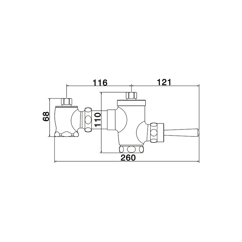 Push button flush valve