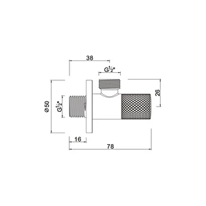 Ceramic cartridge anglevalve