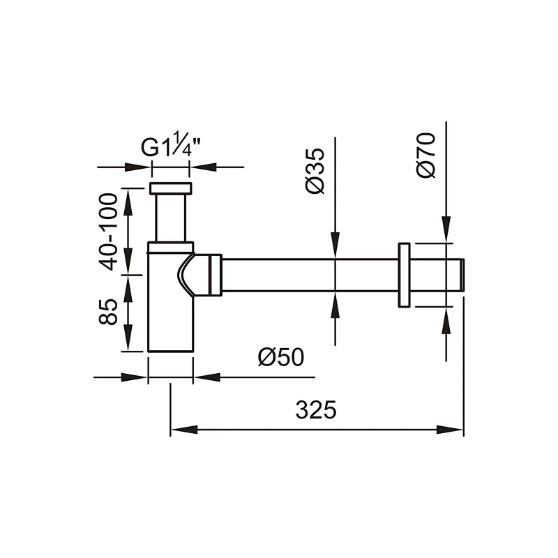 Contmporary square bottle trap