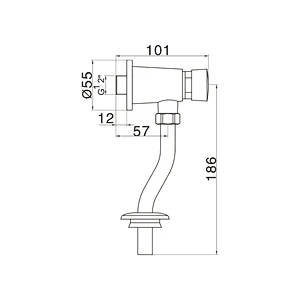 Push button flush valve