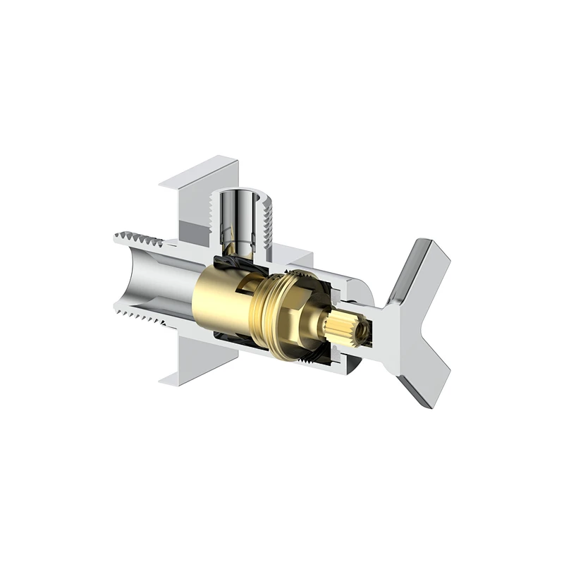 Ceramic cartridge anglevalve