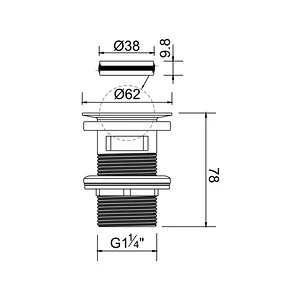 Rotating cover wash basin waste