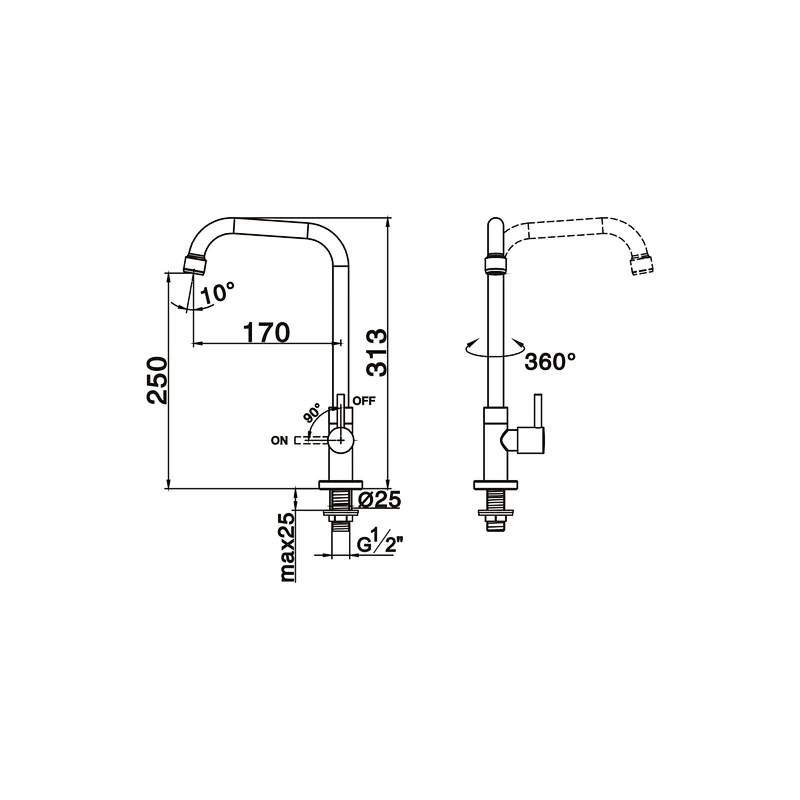 Ceramic cartridge tap