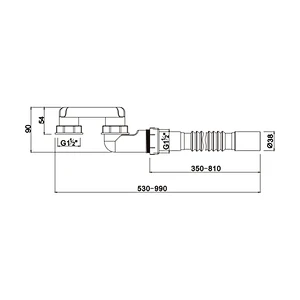 Bathtub P-tube drain