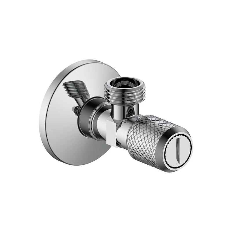 Ceramic cartridge angle valve with filter