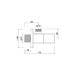 Ceramic cartridge anglevalve