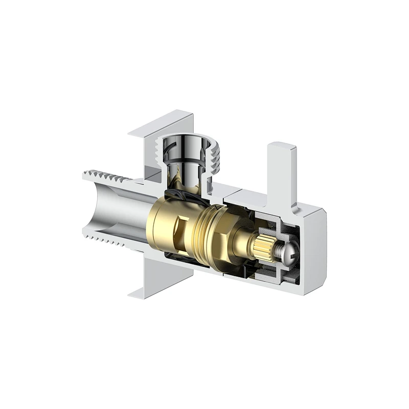 Ceramic cartridge anglevalve