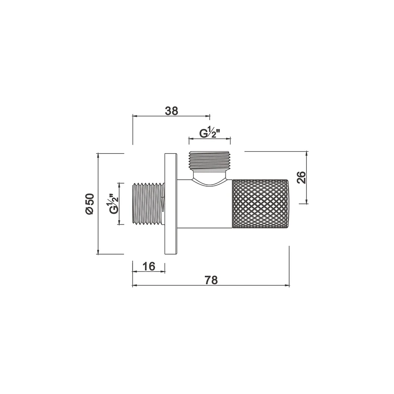 Ceramic cartridge anglevalve