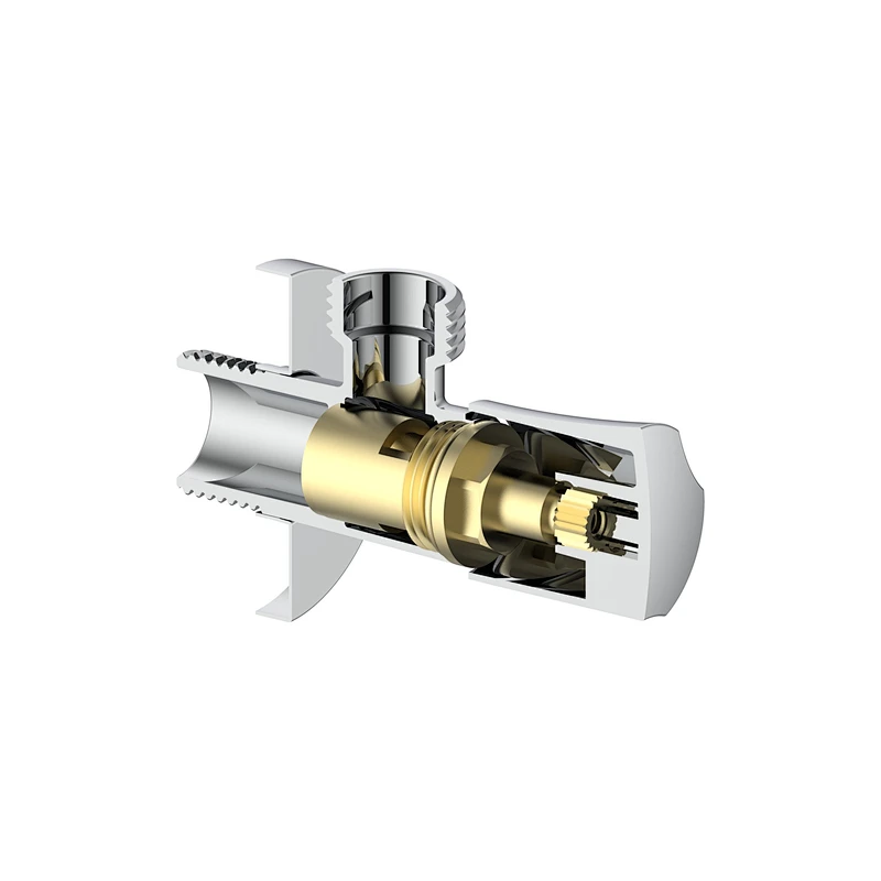 Ceramic cartridge anglevalve