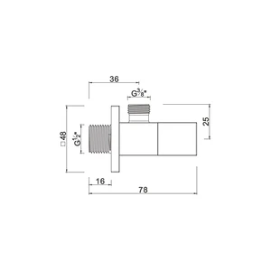 Ceramic cartridge anglevalve