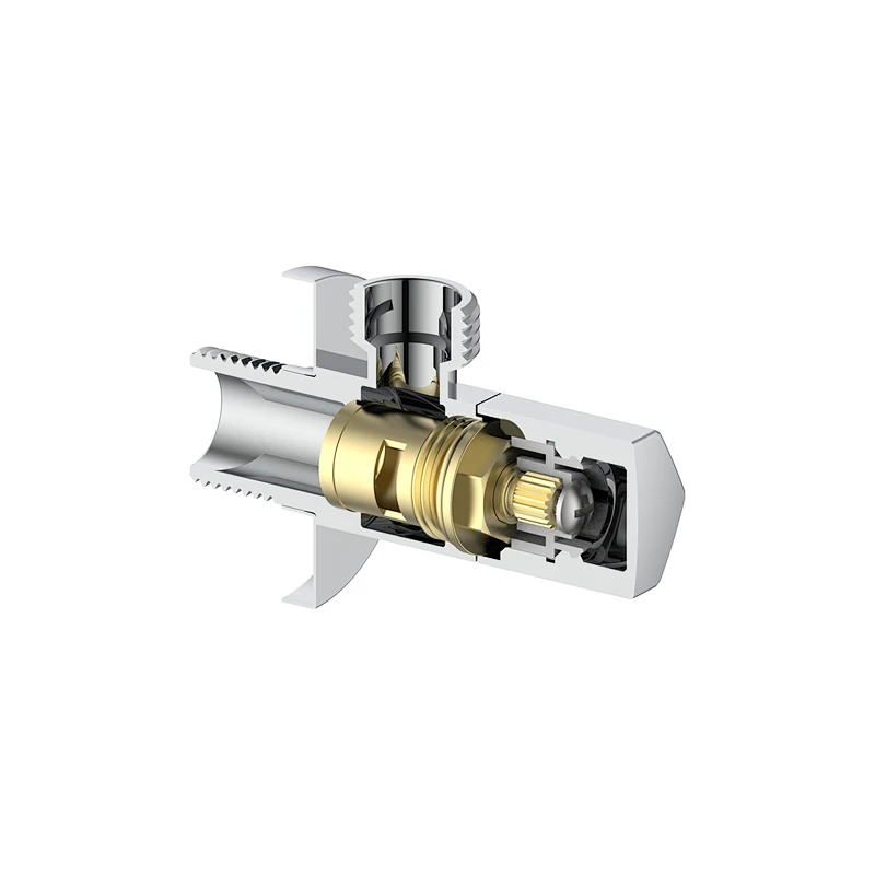 Ceramic cartridge anglevalve