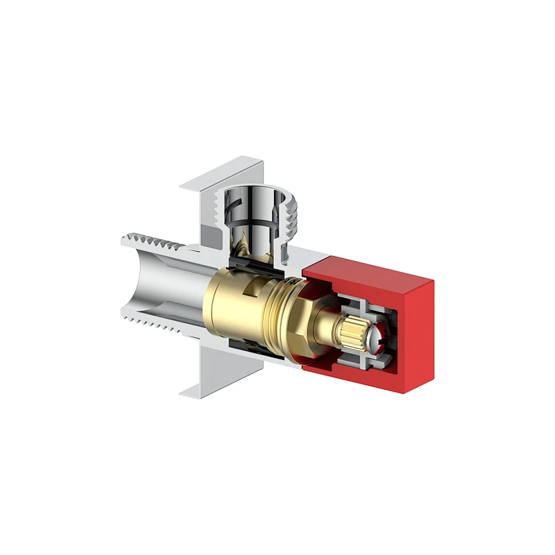 Ceramic cartridge anglevalve