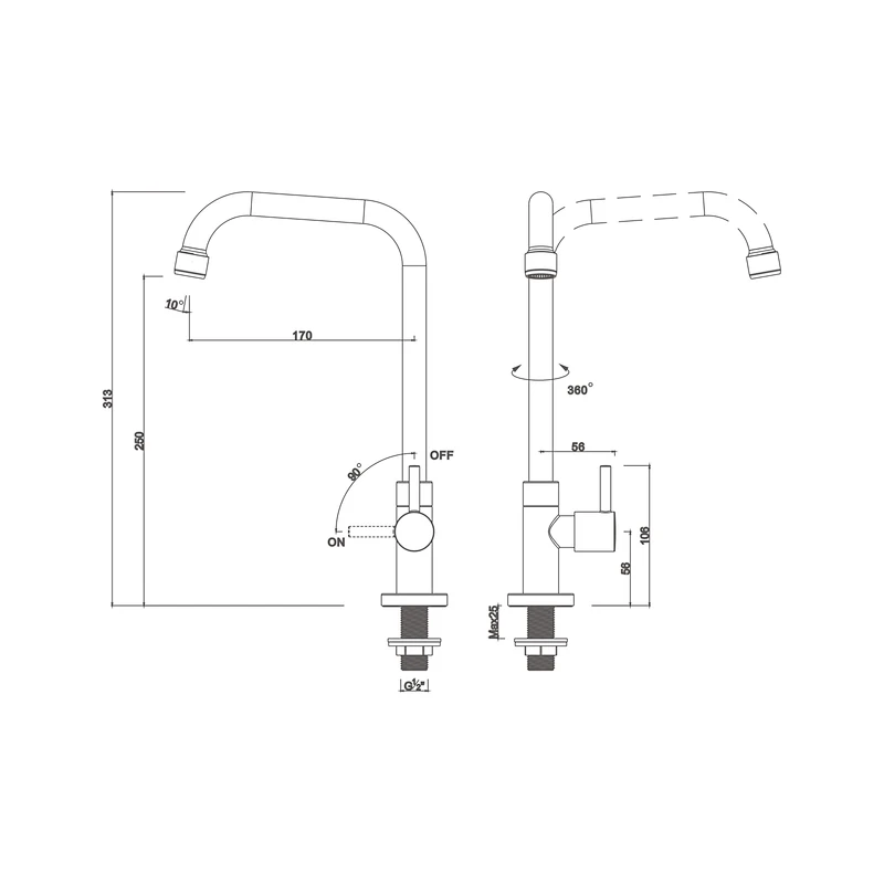 Ceramic cartridge tap