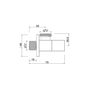 Ceramic cartridge anglevalve