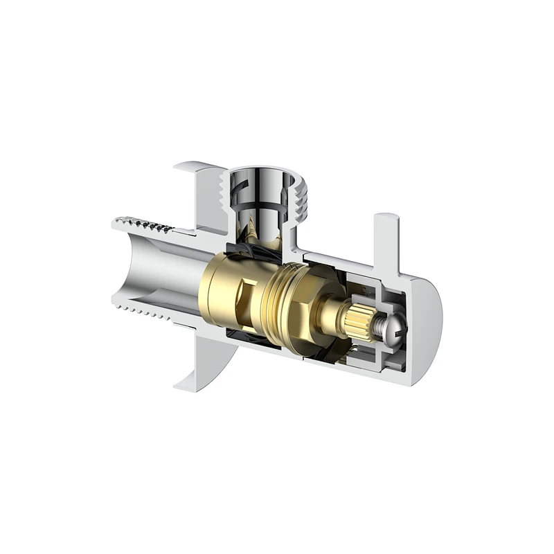Ceramic cartridge anglevalve
