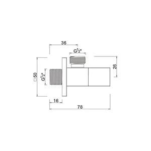 Ceramic cartridge anglevalve