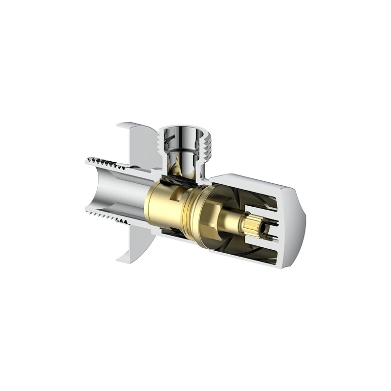 Ceramic cartridge anglevalve